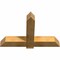 Ekena Millwork Eugene Rough Sawn Timber Gable Bracket, Western Red Cedar, 48"W x 32"H x 6"D x 6"F, 16/12 Pitch GBW048X32X0606EUG00RWR - alternate 2